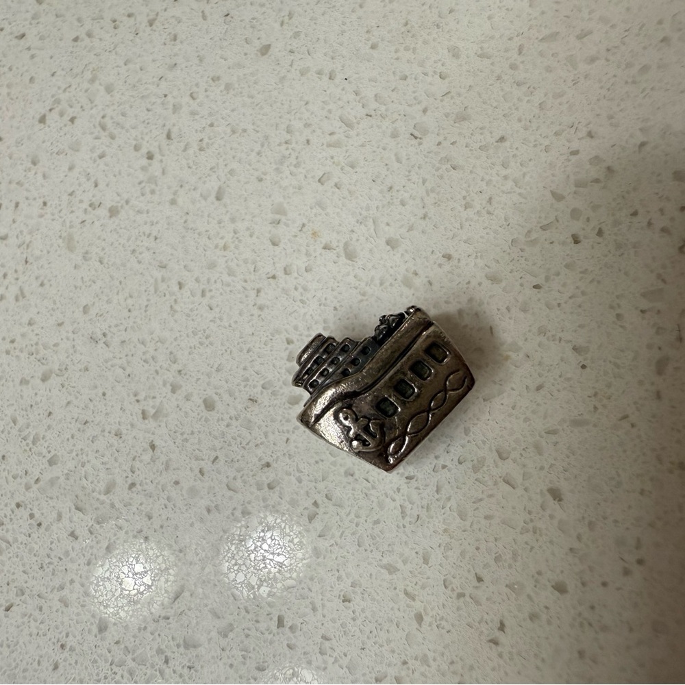 Silver Cruise Ship Charm